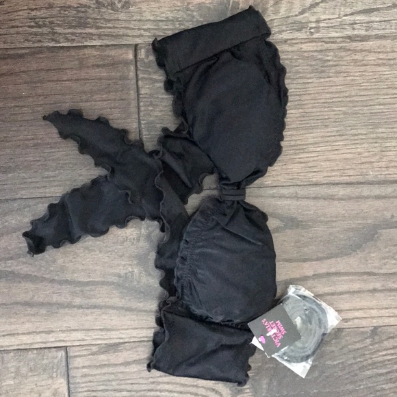 Victoria Secret Black Bandeau Bathing Suit Top - Picture 1 of 3